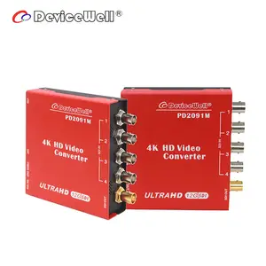 2019 New Product Quad Link 4K to 12G SDI Fiber Optic HD Video Converter