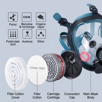 Masque à gaz CGLX FM-10 CBRN avec filtre de qualité supérieure, respirateur facial complet en silicone, survie tactique, fumées chimiques