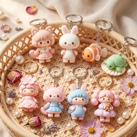 Maßgefertigter 3D PVC Karabiner Sammelfigur Schlüsselanhänger Anime IP Charakter Puppe Blind Box Spielzeug Kawaii Cartoon Figur Umweltfreundlich