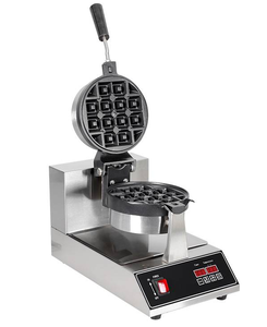 Gaufrier électrique simple pour gaufres belges en acier inoxydable 1200W - Product Image 1