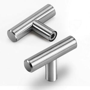 WEKIS Luxury Modern Square Zinc <b>Pulls</b> <b>for</b> Kitchen Dresser Cabinets Customized Modern T <b>Bar</b> Brass Handle Cupboard Knobs Bedroom - Product Image 2