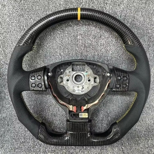 Volante con Luces LED de Cambio para Volkswagen VW <span class=keywords><strong>Golf</strong></span> 5 Jetta Mk5 Gti <span class=keywords><strong>Golf</strong></span> Jetta R Line, Volante de Fibra de Carbono con Alcántara - Product Image 1