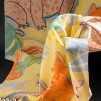 2025 vente chaude italien plante et Animal impression Design Super doux mûrier soie 12MM soie crêpe impression numérique femmes robe