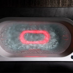Baignoires portables de qualité supérieure à commande informatique, en acrylique blanc et noir, avec cascade, pour <span class=keywords><strong>spa</strong></span> Balnéo - Product Image 4