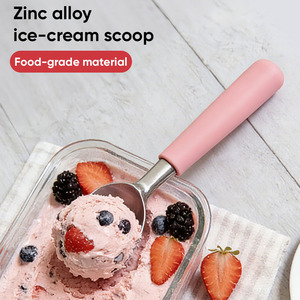 Cuchara para Helado de Aleación de Zinc Sostenible, Directo de Fábrica, Cuchara Manual Resistente para Helado Duro y Fruta - Product Image 1