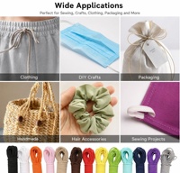 Cordon élastique multicolore en nylon 100% de 2 mm, 2,5 mm, 3 mm pour la confection artisanale, le bricolage, la couture, les chaussures, les sacs, les vêtements