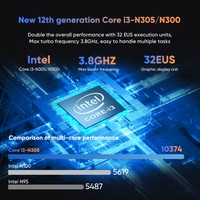 Mini PC de Bolsillo NUC de 12.ª Generación, I3 N305 N200 N100, DDR5, NVME, LAN Dual de 2.5G, PCIE3.0x4, 2xi226-V, Router Firewall, PC de Oficina, WiFi6