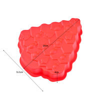 Moule en silicone écologique au design élégant de sapin de Noël pour la cuisson de grands gâteaux, compatible micro-ondes, outils de pâtisserie couleur personnalisée