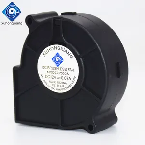 XuHongXiang 7530 Ventilador de baixo nível de ruído 12V Ventilador de refrigeração centrífuga 4500RPM