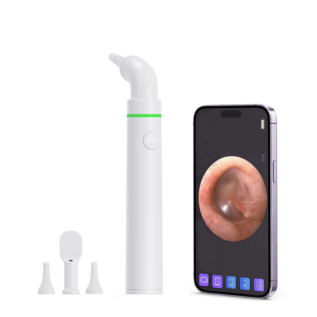 1080P HD WiFi Otoscope with 6 LED Lights Electric Plastic Ear and Nose Camera for Kids and Adults-Household Medical Device
