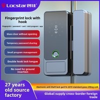 Chuangjia Smart Office Shop porte en verre empreinte digitale mot de passe serrure simple Double pas de perçage requis WiFi en réseau Tuya App