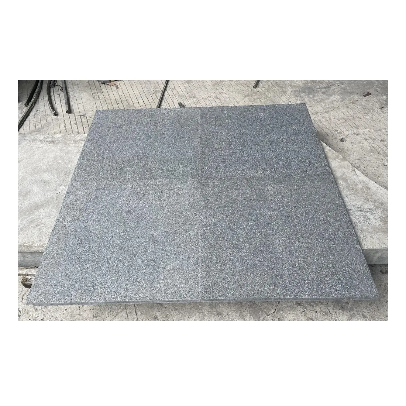 Padang Dark Grey G654 Granite Stone Flamed Cheap Building Floor Tiles