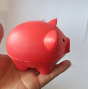 Hot Sale Soft <b>Squeeze</b> Cartoon PU Foam Material Anti Pig Shape Stress <b>Ball</b> Pig for Children QF Brand Model QF-y9 - Product Image 5