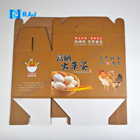 Logo personnalisé Imprimé Oeuf de Poussin Emballage Cadeau Boîte en carton ondulé Emballage en carton Boîte en carton ondulé avec poignée