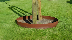 Bordure de jardin en acier Corten effet rouillé, style Art Déco, pour arbres, taille personnalisable, pour aménagement paysager, jardinières surélevées et bacs à arbres - Product Image 6