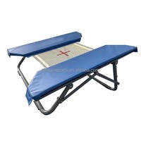Mini trampoline pliable durable de 130 cm pour entraînement en salle, cadre en acier allié sans filet de protection