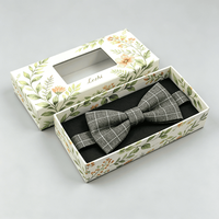 Boîte cadeau en carton de luxe personnalisée avec logo, élégante, avec nœud papillon et fenêtre