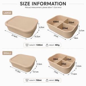 Contenedor Plegable para Preparación de Comidas, Lonchera Portátil de Silicona para Viajes y Campamentos, Caja de Almacenamiento de Alimentos Reutilizable Ecológica - Product Image 3