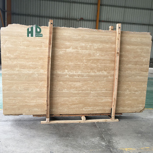 Dalles antidérapantes en travertin beige turc poli pour bordures de <span class=keywords><strong>piscine</strong></span> extérieure et décoration de jardin/patio - Product Image 2