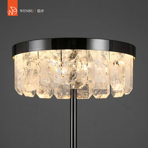 Natural Quartz <b>Crystal</b> Round Luxury Floor Lamp <b>Crystal</b> Lamps for Villa Living Room - Product Image 2