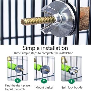 Juguete para Aves con Barra de Madera Resistente al Desgaste para Limpiar los Dientes y Afilar las Garras, para Loros, Periquitos y Más - Product Image 5