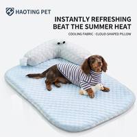 Colchoneta Refrigerante para Mascotas al por Mayor con Almohada Ergonómica en Forma de Nube, Cama de Verano de Seda Helada de Enfriamiento Instantáneo para Perros y Gatos - Directo de Fábrica