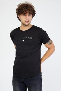 เสื้อยืดแห้งเร็วสำหรับผู้ชาย,เสื้อกีฬาคอลูกเรือขายส่งสีดำ - Product Image 2