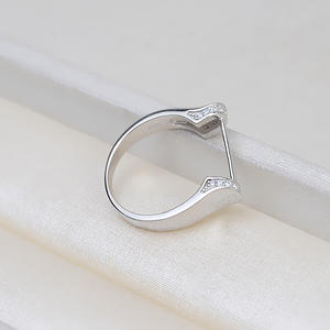 Anillo de Plata S925 con Múltiples Piedras y Perla Pasante, Accesorios de Bricolaje para Mujer, 202 Soportes Vacíos para Incrustaciones, Componentes para Joyería - Product Image 3