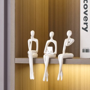 <span class=keywords><strong>Escultura</strong></span> Decorativa <span class=keywords><strong>de</strong></span> Resina para Sala <span class=keywords><strong>de</strong></span> Estar o Dormitorio, Diseño Personalizado, Decoración Dorada, Estatua <span class=keywords><strong>de</strong></span> <span class=keywords><strong>Pensador</strong></span> Sentado - Product Image 4
