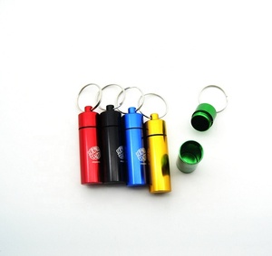 Tùy chỉnh chất lượng tốt không thấm nước kim loại hợp kim nhôm Pill chủ Keychain - Product Image 6