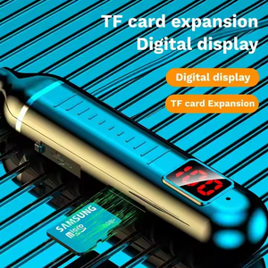 Auriculares Inalámbricos de Banda para el Cuello TWS BT5.2 con Pantalla LED Digital, Auriculares Inalámbricos Verdaderos con Soporte para Tarjeta TF, Manos Libres, Estéreo - Product Image 4