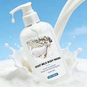 Gel Douche au Lait de Chèvre Marque Blanche 500ml Acide Hyaluronique Basse Masse Moléculaire Anti-Âge Éclaircissant Nourrissant pour Femmes Tous Types de Peau - Product Image 3