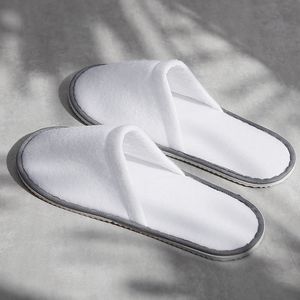 Zapatillas de <span class=keywords><strong>Hotel</strong></span> de entrega rápida zapatillas de punta cerrada bordadas con gofres de algodón Unisex exclusivas para <span class=keywords><strong>Hotel</strong></span> Spa zapatillas de invitados OEM - Product Image 2