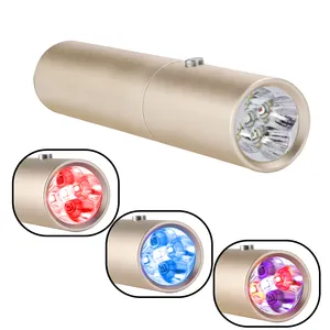 Kinreen 5 Pieces Led Red Torch Blue Light Infrared Lamp Portable Built In Battery For Skin Care Device Treatment Torch
