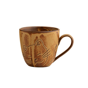 Tazza Creativa in Ceramica Stile Giapponese <span class=keywords><strong>Vintage</strong></span> con Manico, Tazza per Caffè e Tè, Graziosa Tazza per Colazione con Rilievi - Product Image 5