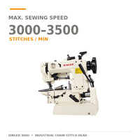 Tête de couture Singer 300U pour ourlet de ruban, tête de machine Singer 300U pour point de chaînette et ourlet de ruban 2026