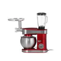 Mixeur multifonctionnel durable 1500W, hachoir à viande, presse-agrumes, batteur à gâteau, couleur rouge, pour pâte et mélange de gâteaux