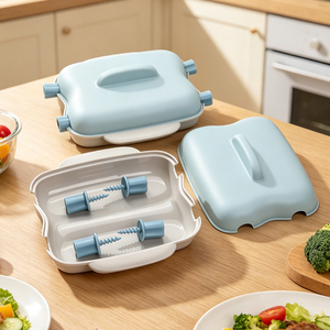 Nouvel Arrivage Cuiseur Vapeur à Maïs Multifonctionnel en Plastique, Appareil de Cuisson Portable Antiadhésif pour Micro-ondes et Four, avec Poignée, Accessoire de Cuisine - Product Image 6