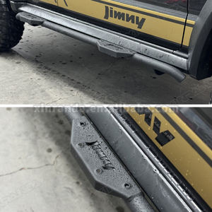 Barres latérales pour Suzuki Jimny 5 portes JC74, marchepieds en acier tout-terrain 4x4 et marchepieds latéraux, garde-corps et rails noirs - Product Image 3