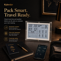 Calendario Electrónico Inteligente Kylendar de 7 Pulgadas con Pantalla Acrílica, WiFi, Sincronización Automática, Reloj Mundial, Pronóstico del Tiempo, para Hogar, Oficina, Viajes, Planificador de Escritorio