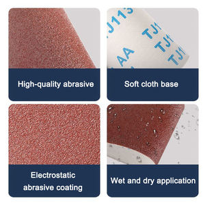 ชุดม้วนกระดาษทรายสำหรับขัดไม้80/120/180/240/320/400สีแดงสำหรับขัดไม้โลหะ - Product Image 5