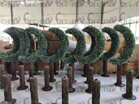 Décorations de Noël/Aïd personnalisées, arbres artificiels en forme de croissant de lune en olive, décorations de plantes uniques pour Noël/Aïd à vendre