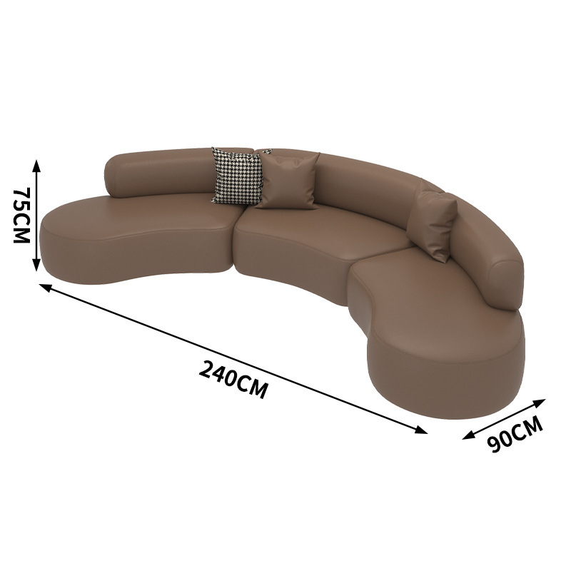 Sofá grande de 2,4 metros color café