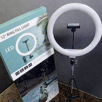 YUEYING Anneau lumineux de 12 pouces, kit professionnel pour créateurs de contenu vidéo, équipement de tournage en studio LED pour diffusion en direct