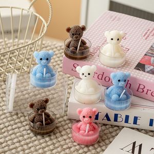 LANJO Teddy Bear <b>Tea</b> <b>Light</b> Scented Candle Gift Set Aromatherapy Soy Wax Candle for Friends Birthday Wedding Favor Home Decor - Product Image 3