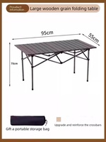Table pliante portable en forme d'œuf, réglable et extensible, pour le camping et les pique-niques en plein air