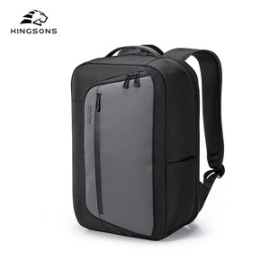 Kingsons Laptop <b>Backpack</b> <b>Black</b> Gray Large Capacity Business Travel Men's Shoulder Bag Solid Color Summer 2026 - Product Image 4
