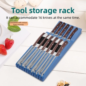 Non-Slip Silicone dao tổ chức với an toàn khe cắm-Ngăn kéo chèn cho dao kéo & đồ dùng nhà bếp Dao Chủ Lưu trữ khối - Product Image 4