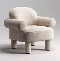 Fauteuil en laine bouclée Teddy Accent Recliner Chaise Lounge Velvet Leisure Sofa Chair Fauteuil
