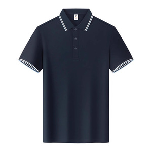Camisa Polo Negra para Hombre, Color Sólido, Poliéster, Manga Corta, Ropa de Trabajo, Uso Diario - Product Image 2
